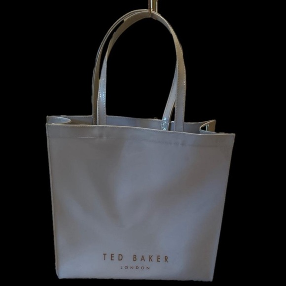 🌸Authentic Grey Frenchie Dog Ted Baker Large Icon Tote Bag with Matching Pouch - Picture 2 of 9